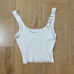 Distressed white tank